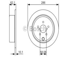 Bosch 0986479a10 tarcza hamulc. subaru legacy v  09- tył, subaru forester (sh)