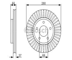 Bosch 0986479a28 tarcza hamulc. nissan juke  10- przód, nissan juke (f15)