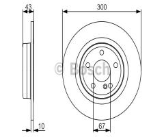 Bosch 0986479a38 tarcza hamulc. mercedes r172 slk-klasa  11- tył, mercedes-benz slk (r172)