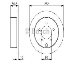 Bosch 0986479a41 tarcza hamulc. mitsubishi lancer  08- tył, mitsubishi lancer sedan (cy/z_a)