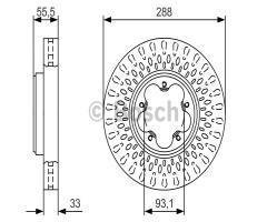 Bosch 0986479a49 tarcza hamulc. ford transit custom  12- przód, ford tourneo custom autobus