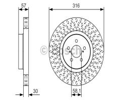 Bosch 0986479a81 tarcza hamulc. subaru legacy  05-, subaru legacy iv (bl, bp)