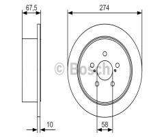 Bosch 0986479a82 tarcza hamulc. subaru legacy iv  03-09 tył, subaru outback (bl, bp)