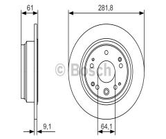 Bosch 0986479a91 tarcza hamulc. honda accord kombi  03- tył, honda accord vii tourer (cm)