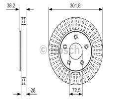 Bosch 0986479b17 tarcza hamulc. chrysler grand voyager  07- przód, dodge journey