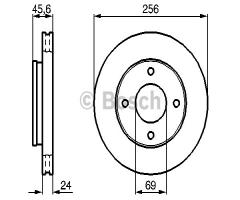 Bosch 0986479b83 tarcza hamulc. mitsubishi colt  04-, mitsubishi colt vi (z3_a, z2_a)