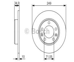 Bosch 0986479c23 tarcza hamulc. peugeot 308 ii  13- tył, peugeot 308 ii