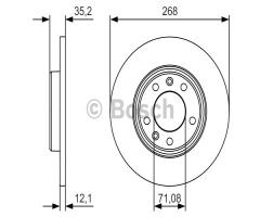 Bosch 0986479c24 tarcza hamulc. peugeot 308 ii  13- tył, citroËn c4 grand picasso ii, peugeot 308 ii