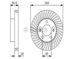 Bosch 0986479c31 tarcza hamulc. ssangyong rexton  06-, ssangyong kyron