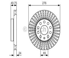 Bosch 0986479c47 tarcza hamulc. vw golf vii  14- przód, audi a3 limousine (8vs), seat leon (5f1)