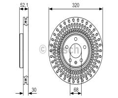 Bosch 0986479c49 tarcza hamulc. audi q5  12- przód, audi q5 (8r)