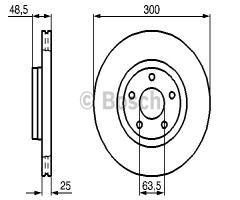 Bosch 0986479c52 tarcza hamulc. ford focus ii  04-, ford c-max ii, volvo c30