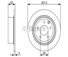 Bosch 0986479c60 tarcza hamulc. nissan qashqai  07- tył, nissan qashqai / qashqai +2 (j10, jj10)