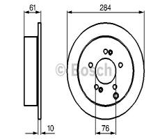 Bosch 0986479c61 tarcza hamulc. hyundai santa fe  00-06 tył, hyundai trajet (fo)