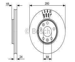 Bosch 0986479c62 tarcza hamulc. renault megane  08-, renault megane cc (ez0/1_)