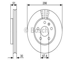 Bosch 0986479c65 tarcza hamulc. opel insignia  08- przód koła 16, chevrolet malibu (v300)