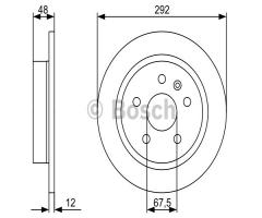 Bosch 0986479c73 tarcza hamulc. opel insignia  08- tył, opel insignia, saab 9-5 (ys3g)