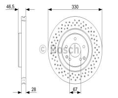 Bosch 0986479c76 tarcza hamulc. mercedes w203 c-klasa  00-07, mercedes-benz klasa c (w203)