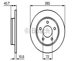 Bosch 0986479c77 tarcza hamulc. mazda 3  03-13 tył, mazda 3 sedan (bl)