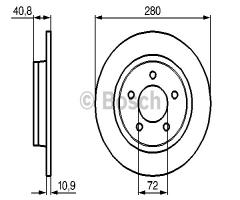 Bosch 0986479c79 tarcza hamulc. mazda 5  05- tył, mazda 5 (cw)