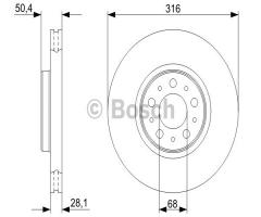 Bosch 0986479c85 tarcza hamulc. volvo xc90  02-  koła 16, volvo xc90 i