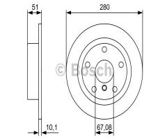 Bosch 0986479c92 tarcza hamulc. bmw 2 f45  14- tył, bmw 2 active tourer (f45)