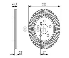 Bosch 0986479c97 tarcza hamulc. mini cooper,one  13- przód, bmw 2 active tourer (f45)