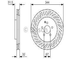 Bosch 0986479d07 tarcza hamulc. mercedes c218 cls-klasa  11- przód, mercedes-benz cls (c218)