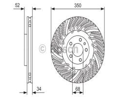 Bosch 0986479d26 tarcza hamulc., porsche macan