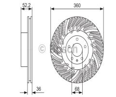 Bosch 0986479d27 tarcza hamulc., porsche macan