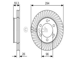 Bosch 0986479d33 tarcza hamulc. ssangyong rexton  04-