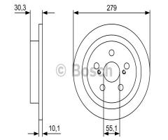 Bosch 0986479d35 tarcza hamulc. lexus ct 200h  10- tył, lexus ct (zwa1_)