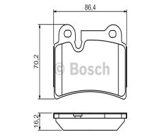 Bosch 0986494210 klocki hamulc. vw touareg  02- tył, vw touareg (7la, 7l6, 7l7)