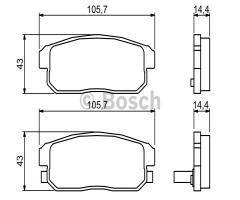 Bosch 0986494223 klocki hamulc. mazda rx8  03- tył, mazda rx 8 (se17), nissan maxima qx (a33)