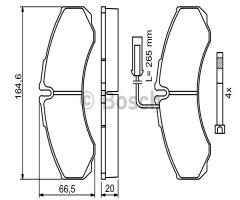 Bosch 0986494239 klocki hamulc. nissan cabstar  06- tył, iveco daily iii platforma / podwozie