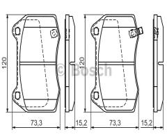 Bosch 0986494310 klocki hamulc. nissan 350z  03- przód, nissan 350 z (z33), subaru forester (sg)