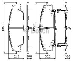 Bosch 0986494311 klocki hamulc. honda civic  01-05 type-r, honda s2000 (ap)