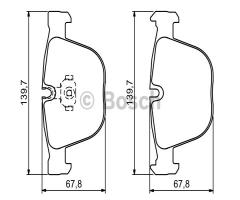 Bosch 0986494325 klocki hamulc. bmw x5 f15  12- tył, bmw x5 (f15, f85)