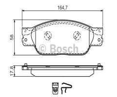 Bosch 0986494355 klocki hamulc. jaguar s-type  02- przód, jaguar s-type (ccx)