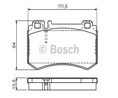 Bosch 0986494356 klocki hamulc. mercedes w220 s-klasa  99- tył, mercedes-benz sl (r230)