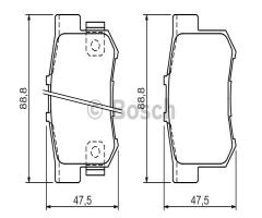 Bosch 0986494358 klocki hamulc. fiat sedici  06- tył, fiat sedici, honda cr-v ii (rd_)