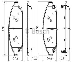 Bosch 0986494370 klocki hamulc. jeep grand cherokee  05- przód, jeep grand cherokee iii (wh, wk)