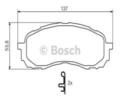 Bosch 0986494373 klocki hamulc. subaru impreza  05- przód, subaru impreza sedan (gd, gg)