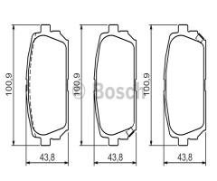 Bosch 0986494400 klocki hamulc. kia carens iii  06- tył, kia carens iii (un)