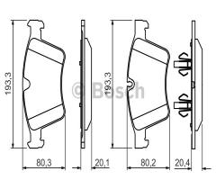 Bosch 0986494427 klocki hamulc. mercedes x164 gl-klasa  06-, mercedes-benz klasa gl (x164)