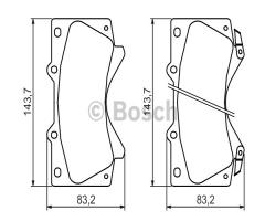 Bosch 0986494449 klocki hamulc. toyota landcruiser  08- przód v8