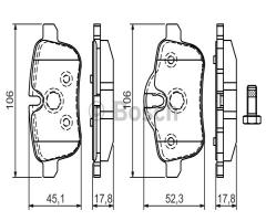 Bosch 0986494450 klocki hamulc. bmw z4 e89  09- tył, bmw z4 (e89)