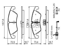 Bosch 0986494456 klocki hamulc. audi a5  08- przód, ford focus ii (da_)