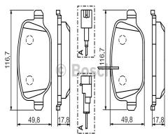 Bosch 0986494466 klocki hamulc. alfa romeo giulietta  10- tył, alfa romeo giulietta (940)