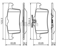 Bosch 0986494480 klocki hamulc. jaguar xk  09- tył, jaguar xj (x35_, _j12_, _j24_)